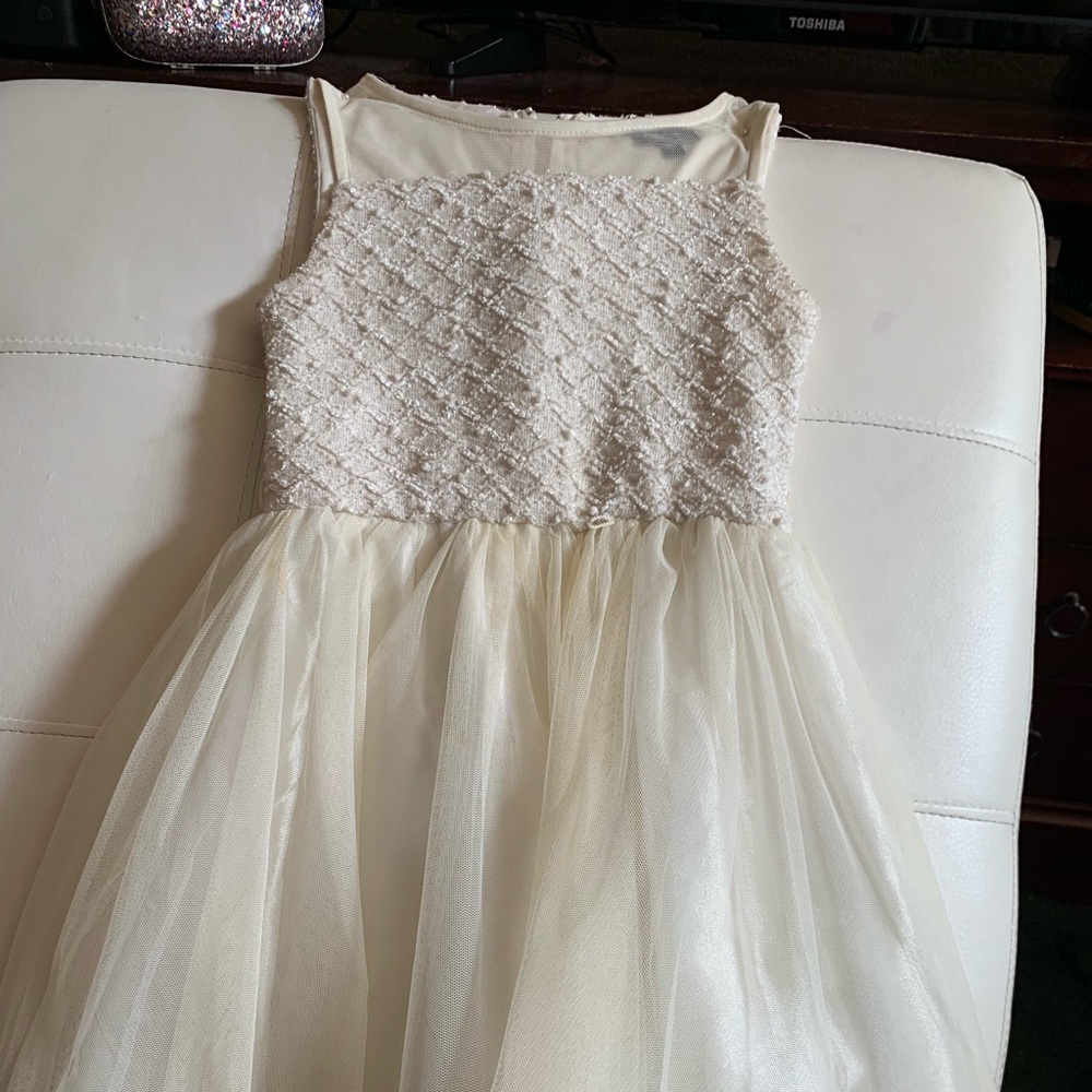 Little girl off white dress